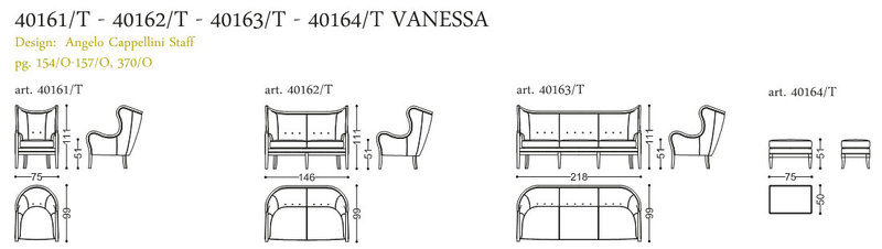 Итальянская мягкая мебель Opera Vanessa фабрики Angelo Cappellini