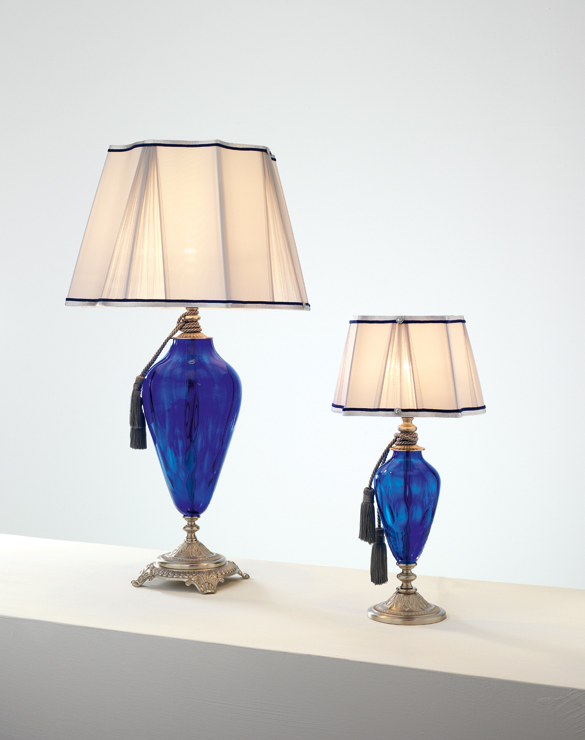 Итальянская настольная лампа ADONE LG1/Blue-Silver фабрики EUROLUCE LAMPADARI