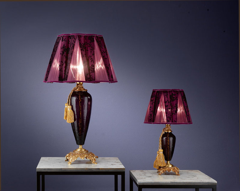 Итальянская настольная лампа BAROCCO LG1/Violet-Gold фабрики EUROLUCE LAMPADARI