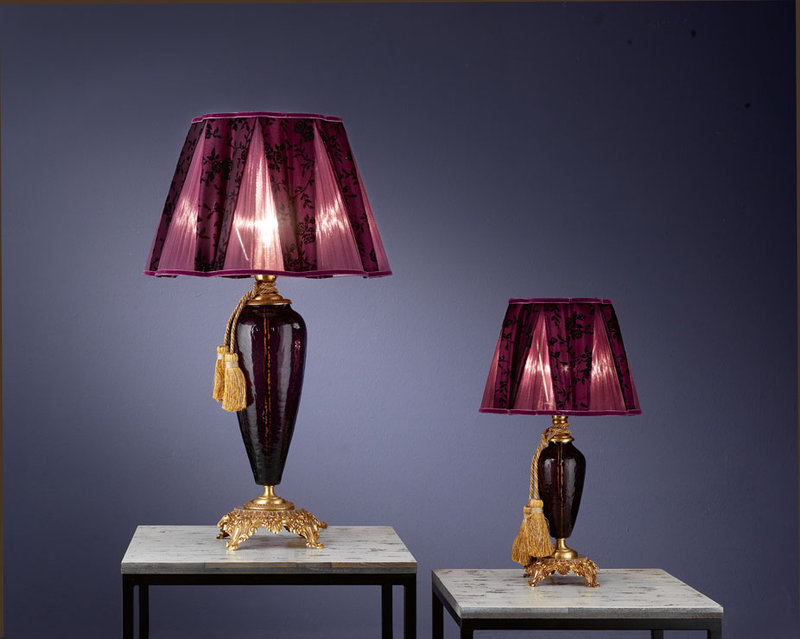 Итальянская настольная лампа BAROCCO LP1/Violet-Gold фабрики EUROLUCE LAMPADARI