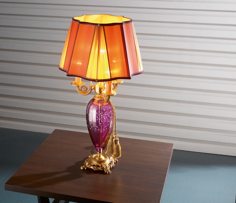 Итальянская настольная лампа LADY LG3+1 / Violet фабрики EUROLUCE LAMPADARI