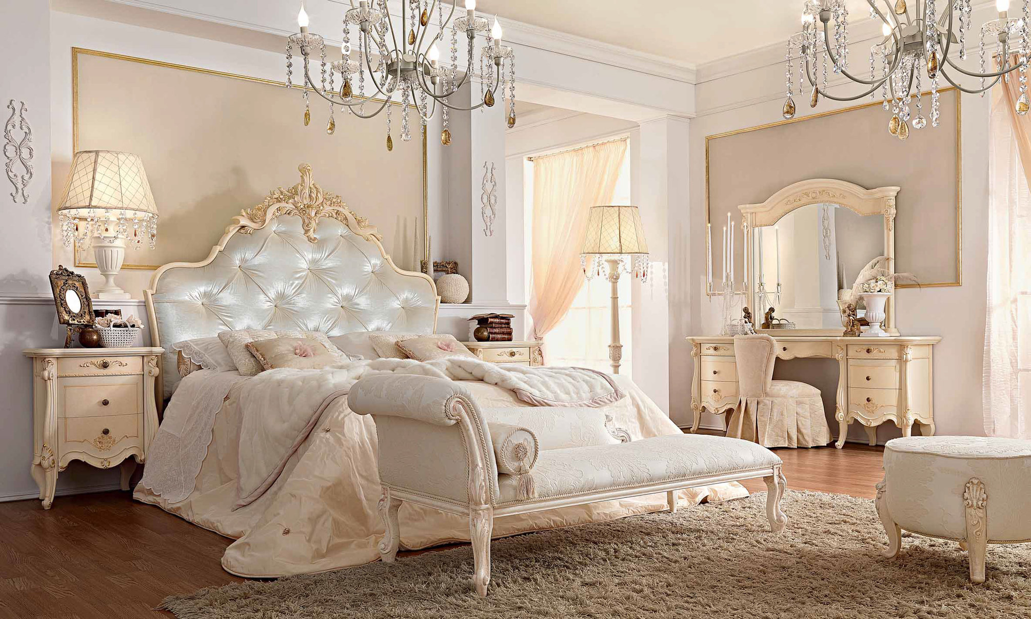 спальня в классическом стиле италия