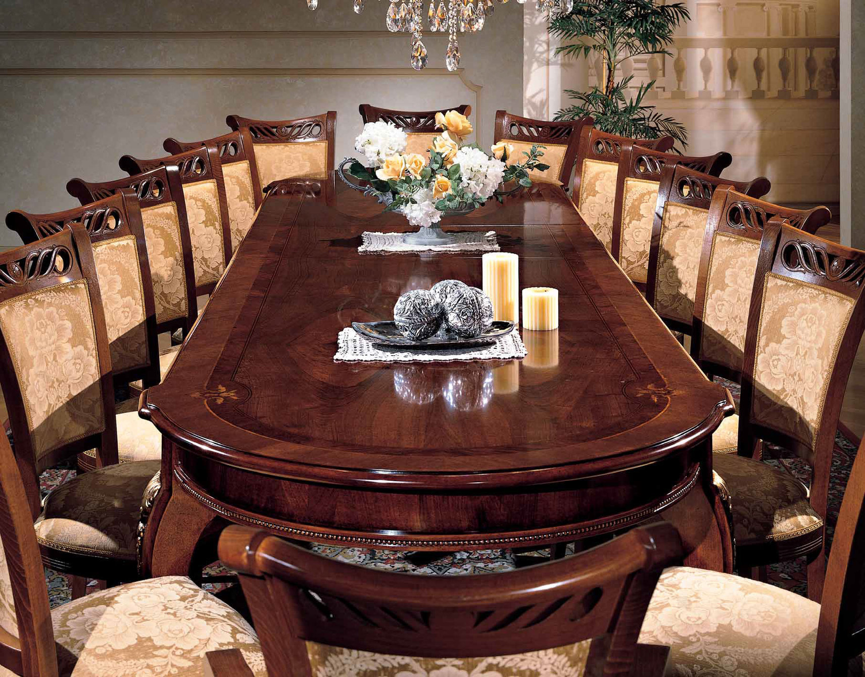 большие обеденные столы для гостиной на 12 человек
