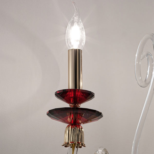 Итальянский бра AURORA A2/Ruby-Gold фабрики EUROLUCE LAMPADARI