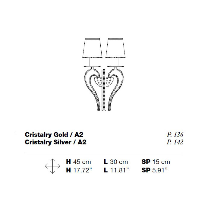 Итальянский бра CRISTALRY A2 фабрики MASIERO