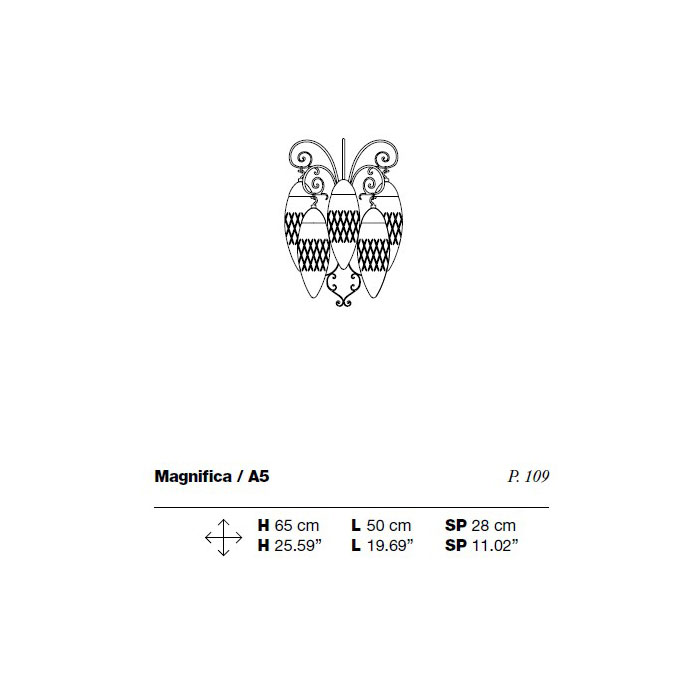 Итальянский бра MAGNIFICA A5 фабрики MASIERO