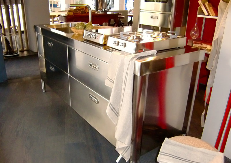 Итальянский кухонный гарнитур 190 Gatti Treviso фабрики ALPES INOX