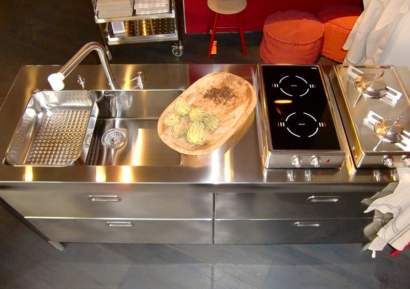 Итальянский кухонный гарнитур 190 Gatti Treviso фабрики ALPES INOX