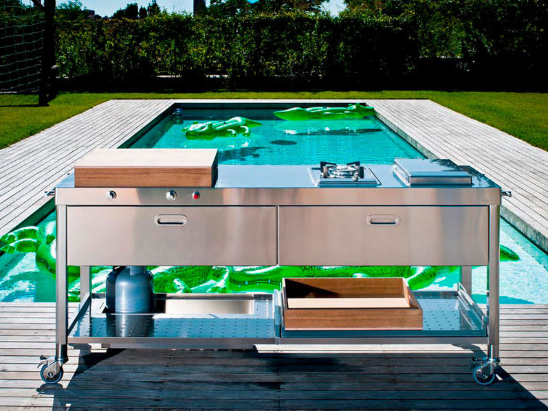 Итальянский кухонный гарнитур 190 Swimming Pool фабрики ALPES INOX