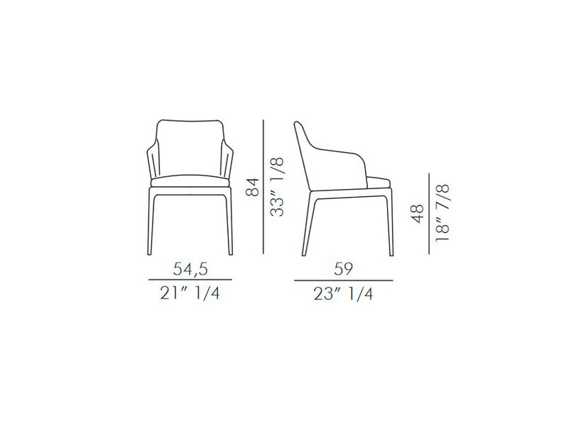 Итальянский стул MAX legno фабрики EFORMA