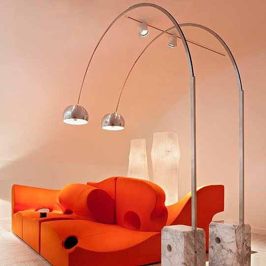 Итальянский торшер Arco от дизайнера Achille Castiglioni