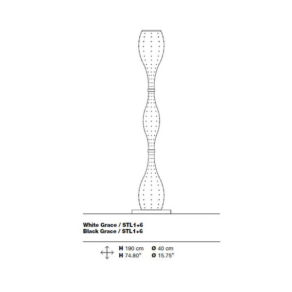 Итальянский торшер GRACE STL 1+6 White фабрики MASIERO