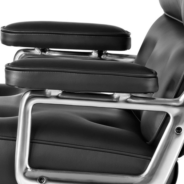 Кресло Eames Style Lobby Chair ES104 черная кожа от дизайнера CHARLES & RAY EAMES