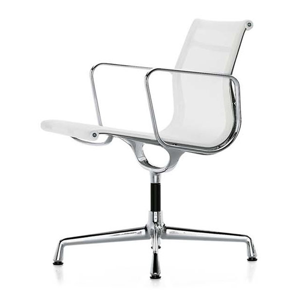 Кресло Eames Style Netweave Conference Chair EA 108 белая сетка от дизайнера CHARLES & RAY EAMES