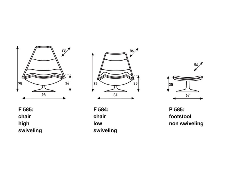 Кресло F584 - F585 - F586 фабрики ARTIFORT