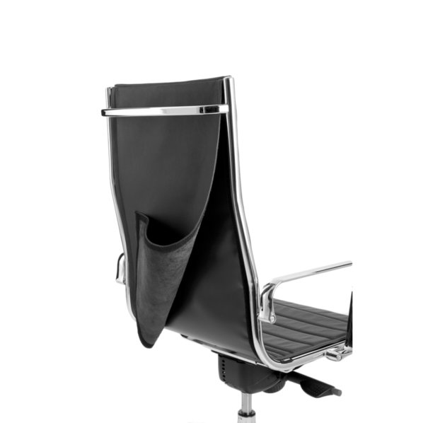 Кресло Luxy LIGHT A черное кожаное (высокая спинка) фабрики Luxy