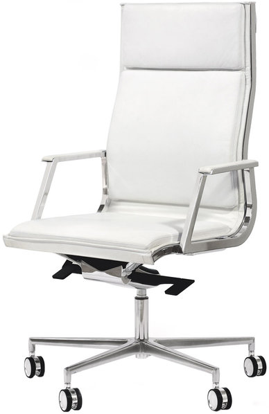 Кресло Luxy NULITE-PAD A белое кожаное фабрики Luxy