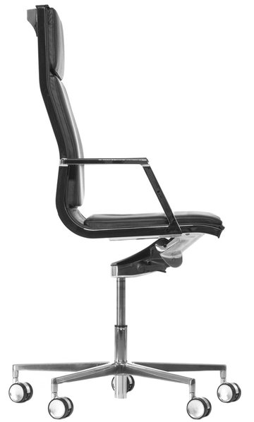 Кресло Luxy NULITE-PAD A черное кожаное фабрики Luxy