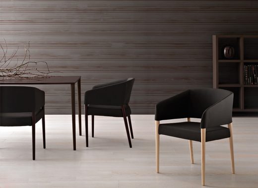 Кресло Nuvola Ткань/Дерево Серый от дизайнерской студии Profoffice