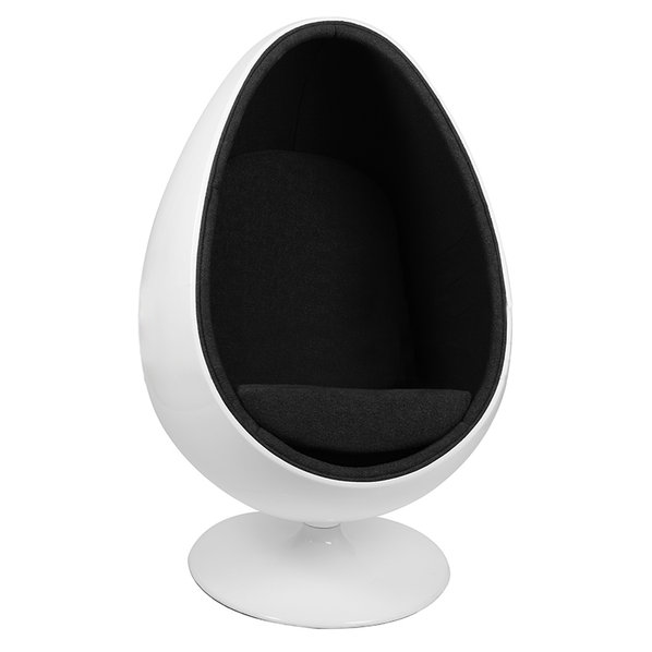 Кресло Ovalia Egg Style Chair черная ткань от дизайнера HENRIK THOR-LARSEN