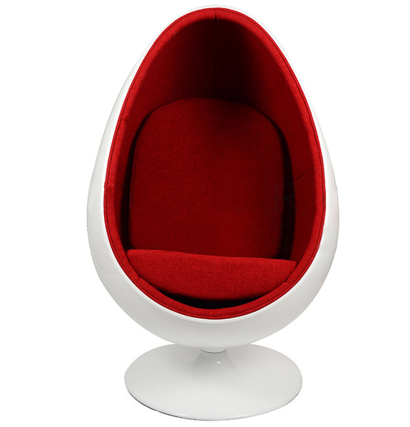 Кресло Ovalia Egg Style Chair красная ткань от дизайнера HENRIK THOR-LARSEN