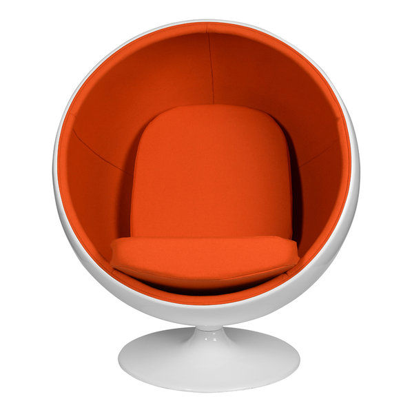 Кресло Ball Chair оранжевая ткань от дизайнера Eero Aarnio