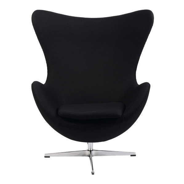 Кресло Style Egg Chair черная шерсть от дизайнера Arne Jacobsen