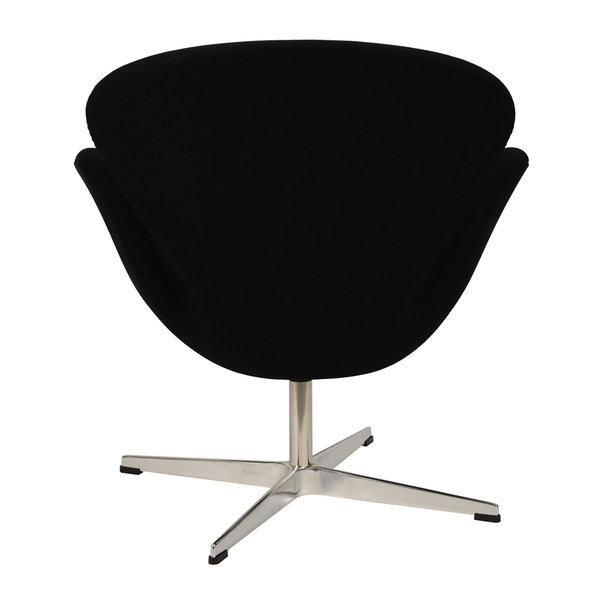 Кресло Style Swan Chair черная шерсть от дизайнера Arne Jacobsen