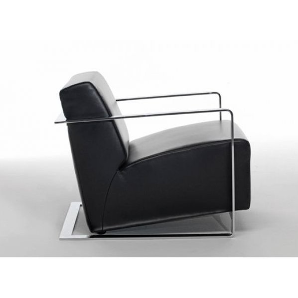 Кресло VIESTE черная кожа от дизайнерской студии Profoffice