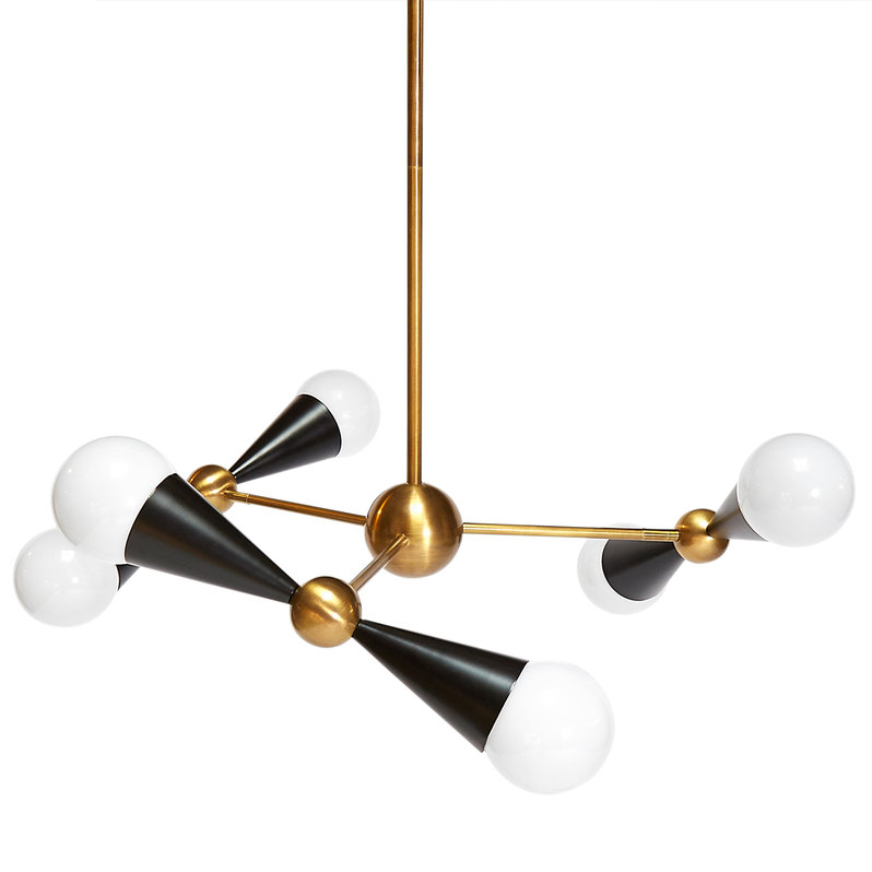 Люстра Caracas 6-Light Black фабрики JONATHAN ADLER