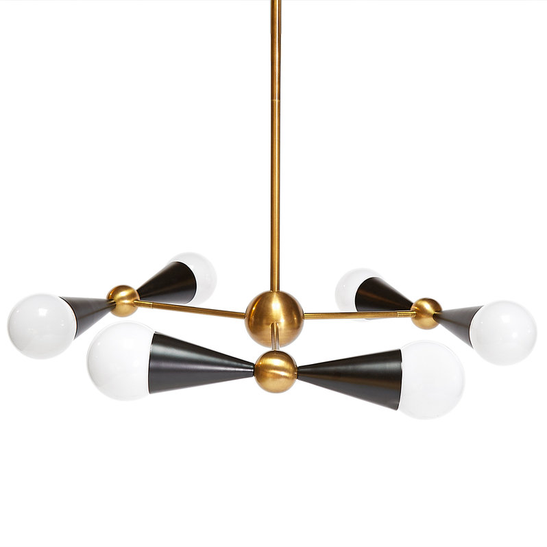 Люстра Caracas 6-Light Black фабрики JONATHAN ADLER