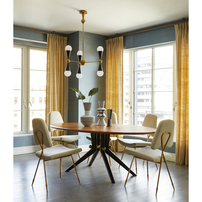 Люстра Caracas 6-Light Black фабрики JONATHAN ADLER