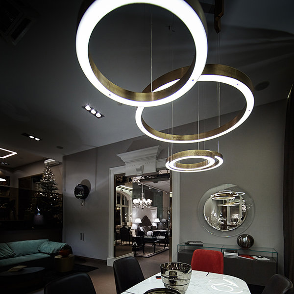 Люстра Light Ring Horizontal D40 Brass от дизайнера Massimo Castagna