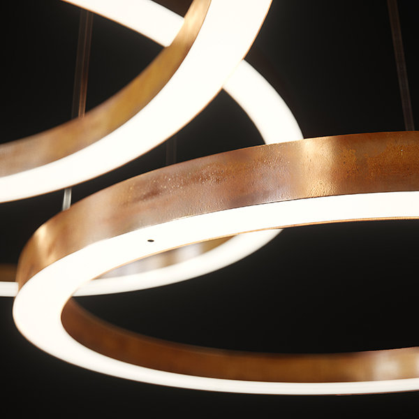 Люстра Light Ring Horizontal D40 Copper от дизайнера Massimo Castagna