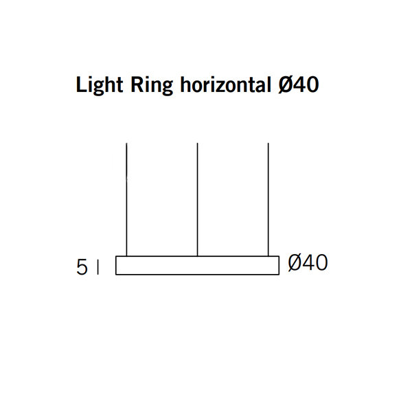 Люстра Light Ring Horizontal D40 Copper от дизайнера Massimo Castagna