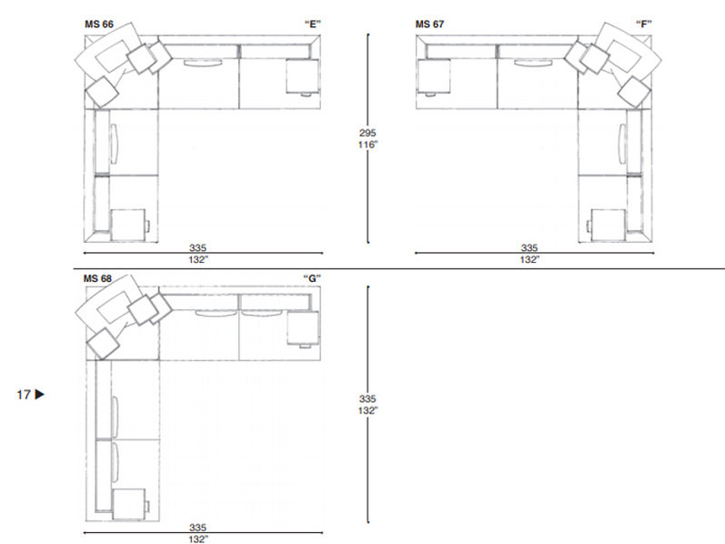 Итальянский диван MERCURY SOFT 01 Silver Label фабрики IL LOFT