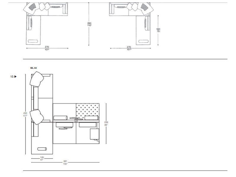 Итальянский диван Mercury Line 2016 фабрики IL LOFT