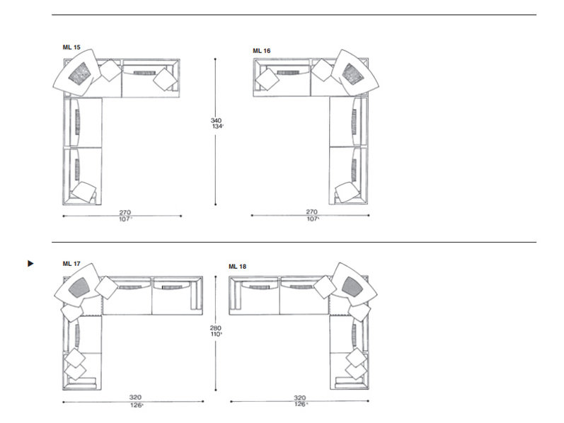 Итальянский диван Mercury Line 2016 фабрики IL LOFT