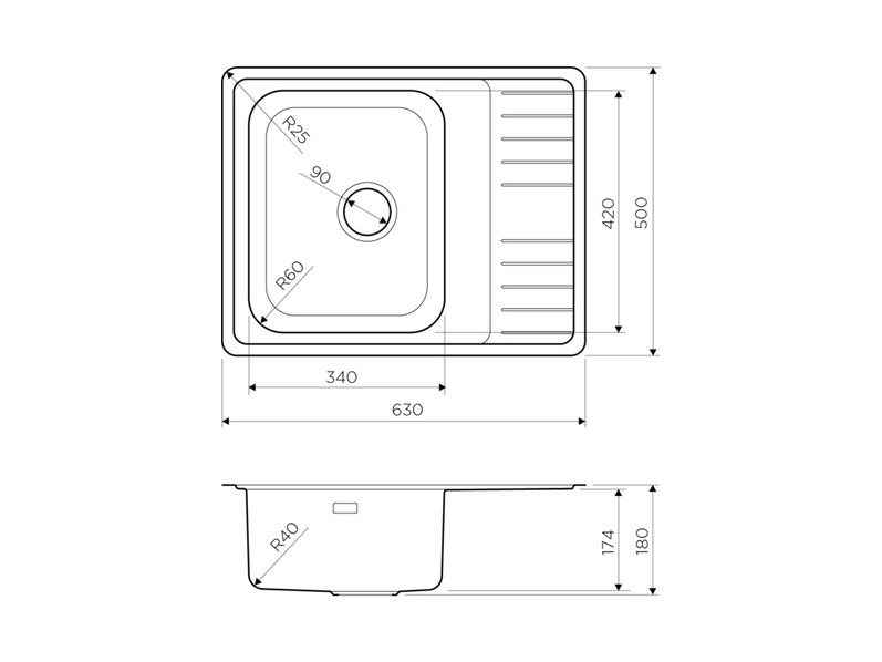 Мойка SAGAMI 63 фабрики OMOIKIRI