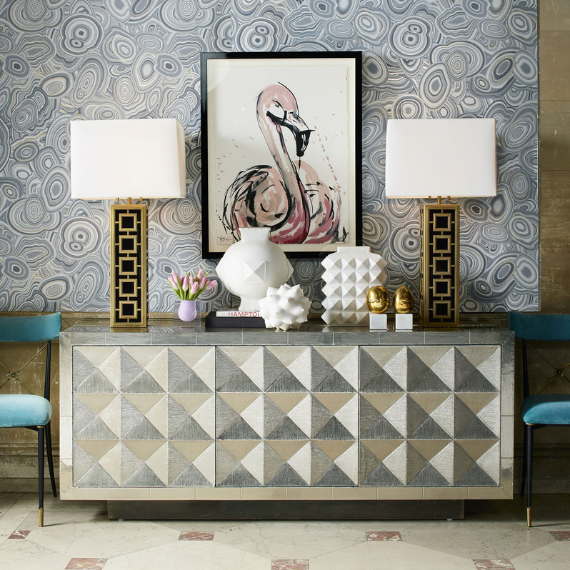 Настольная лампа Parker Nickel фабрики JONATHAN ADLER