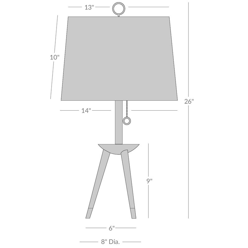 Настольная лампа Ventana Tripod фабрики JONATHAN ADLER