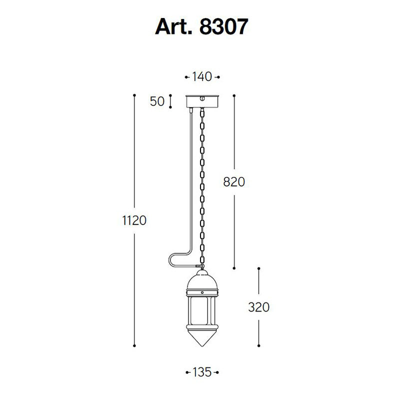 Подвесной светильник 8307 фабрики Aldo Bernardi