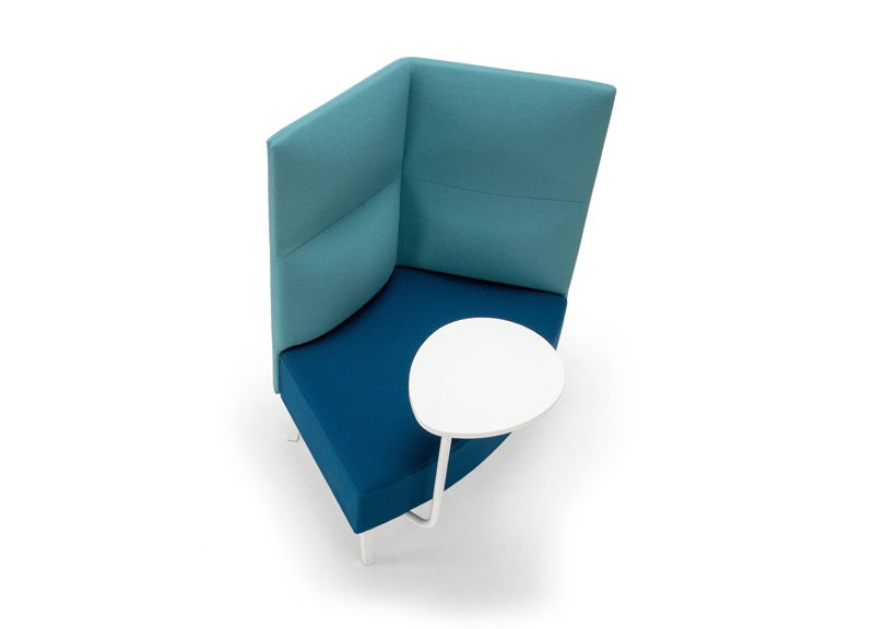 Silent box Cumulus со столиком (металл. опоры и стол белого цвета) фабрики CUMULUS
