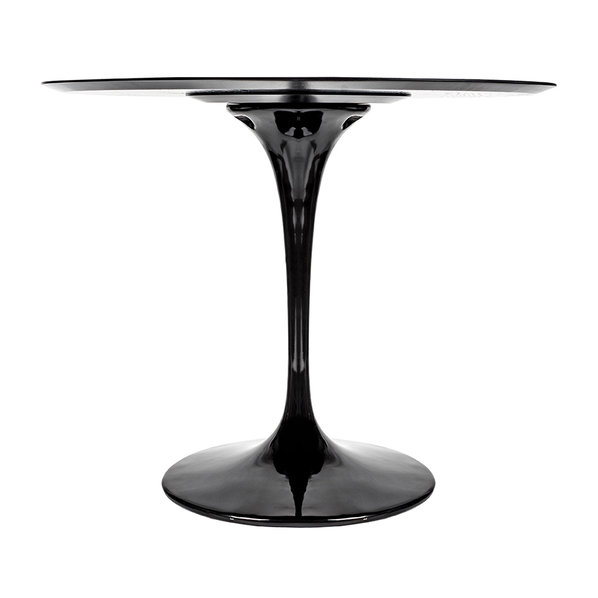 Стол Tulip Table D90 темный орех, черная база от дизайнера EERO SAARINEN