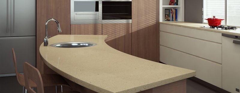 Столешница Creme Brule 4255 фабрики CAESARSTONE