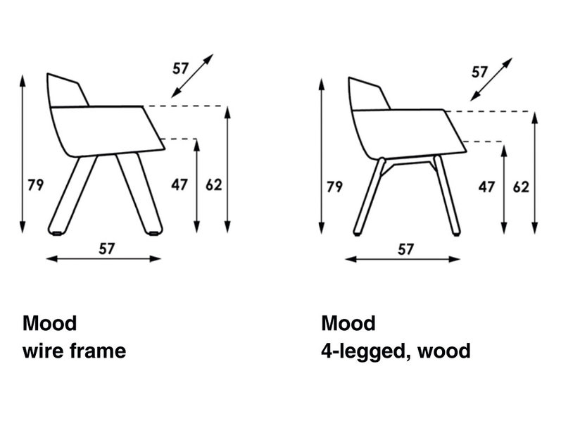 Стул Mood 4-legged, wood фабрики ARTIFORT