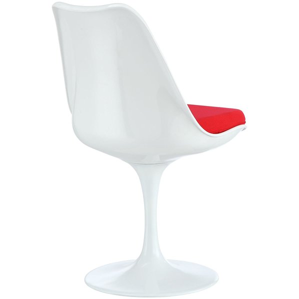 Стул Tulip Chair красная подушка от дизайнера EERO SAARINEN