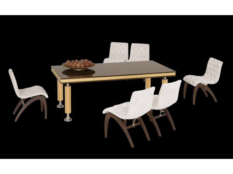 Итальянский стол и стулья RUTHY Golden Label фабрики IL LOFT