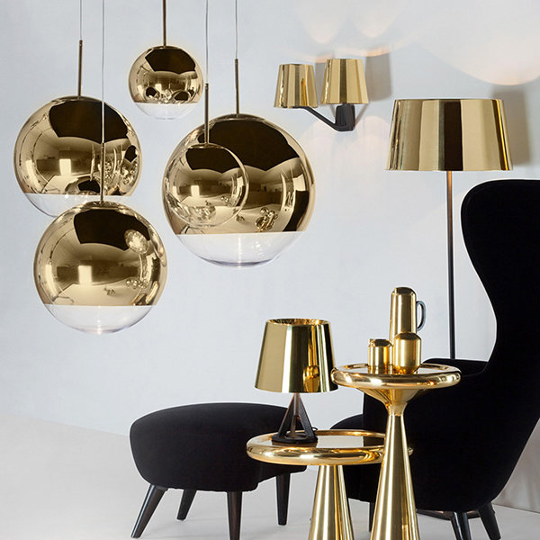 Светильник Mirror Ball Gold D25 от дизайнера Tom Dixon
