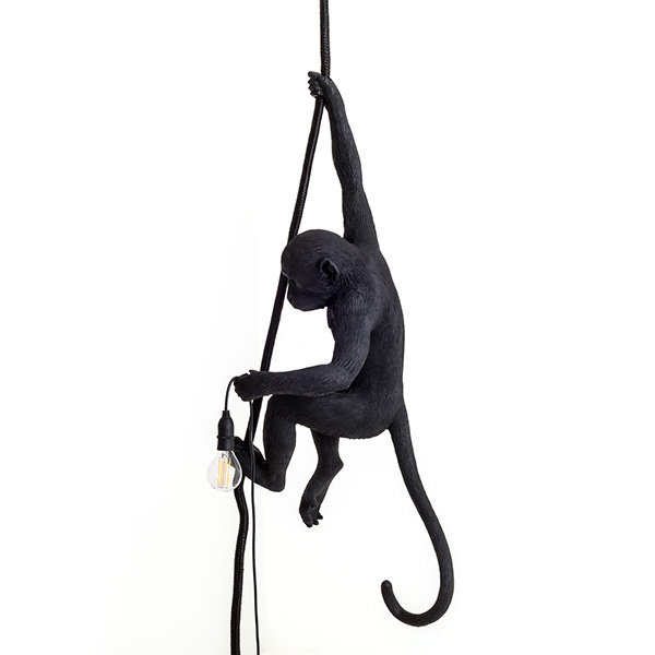 Светильник Monkey Black Lamp Ceiling фабрики Seletti